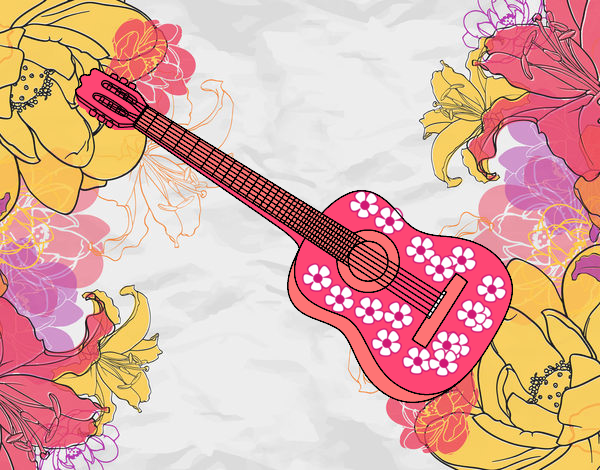 Dibujo Una guitarra española pintado por Jenni_98