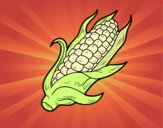 Dibujo Una mazorca de maíz pintado por martanoemi