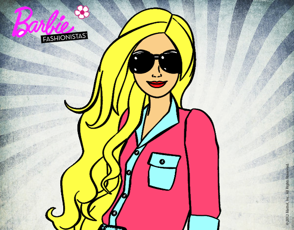 Dibujo Barbie con gafas de sol pintado por Michellinh