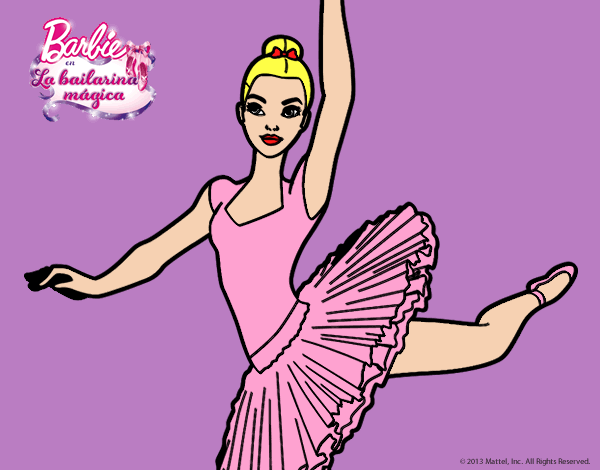 Dibujo Barbie en segundo arabesque pintado por MiaChingol