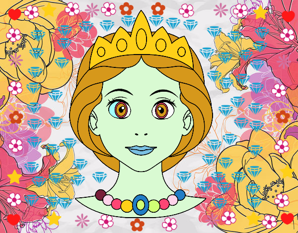 Dibujo Cara de princesa pintado por bbcamila