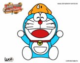 Dibujo Doraemon feliz pintado por PESER
