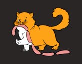 Dibujo Gato con salchichas pintado por MaMacaGean