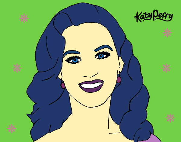 Dibujo Katy Perry primer plano pintado por linda423