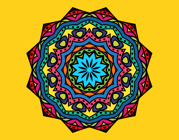 Dibujo Mandala con estratos pintado por sandrasobi