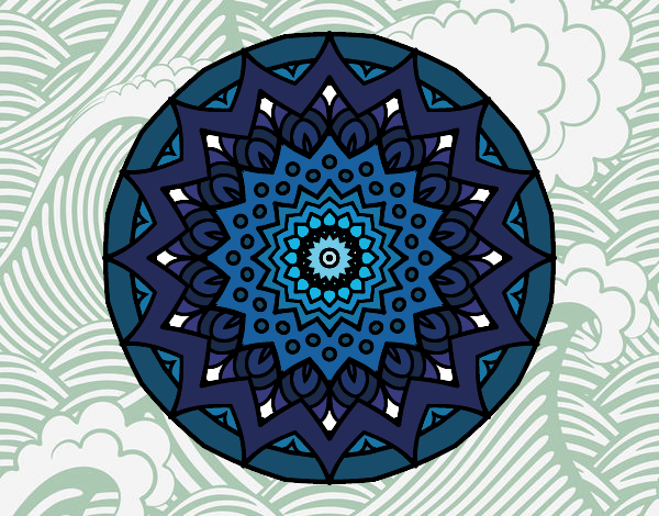 Dibujo Mandala creciente pintado por brendibu