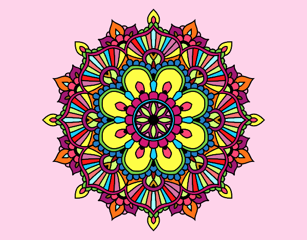 Dibujo Mandala destello floral pintado por jennifer2