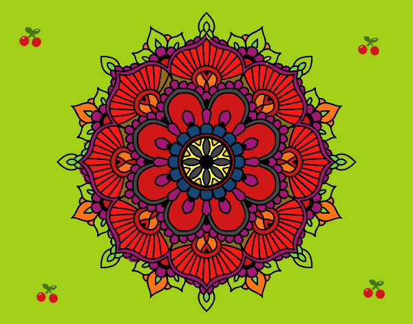 Dibujo Mandala destello floral pintado por palomasoni