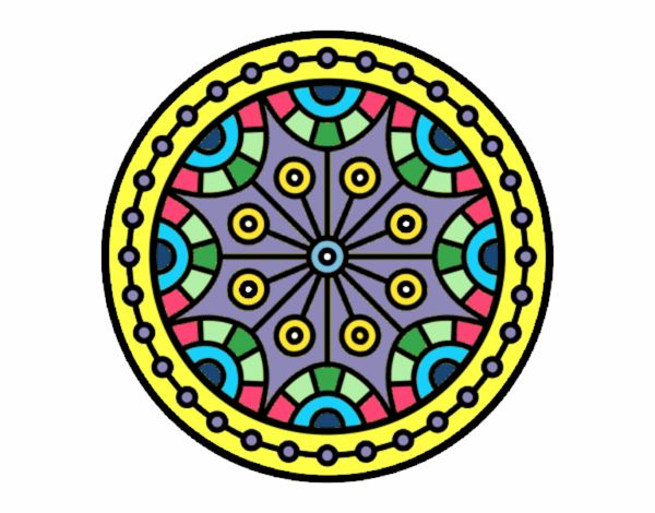 Dibujo Mandala equilibrio mental pintado por elenacc