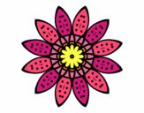 Dibujo Mandala flor con pétalos pintado por elenacc