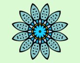Dibujo Mandala flor con pétalos pintado por elenacc