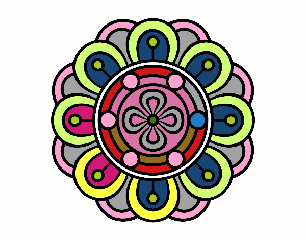 Dibujo Mandala flor creativa pintado por alexsebasf