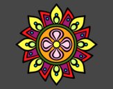Dibujo Mandala flor sencilla pintado por gabrielaaa
