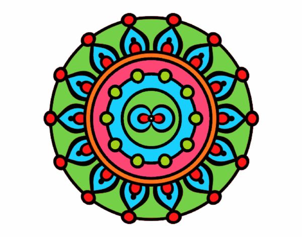 Dibujo Mandala meditación pintado por elenacc