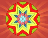 Dibujo Mandala mosaico estrella pintado por gabrielaaa