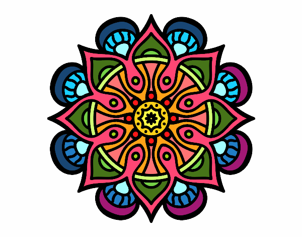 Dibujo Mandala mundo árabe pintado por brendibu