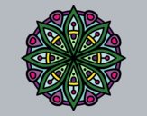 Dibujo Mandala para la concentración pintado por milixime