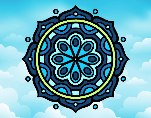 Dibujo Mandala para meditar pintado por elenacc