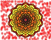 Dibujo Mandala pétalos de flor pintado por abuelacris