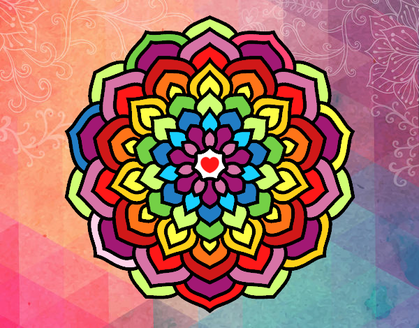 Dibujo Mandala pétalos de flor pintado por brendibu