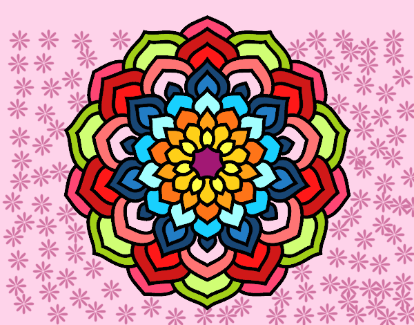 Dibujo Mandala pétalos de flor pintado por jennifer2