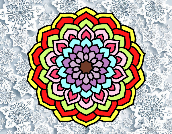 Dibujo Mandala pétalos de flor pintado por Michellinh
