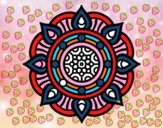 Dibujo Mandala puntos de fuego pintado por MiaChingol