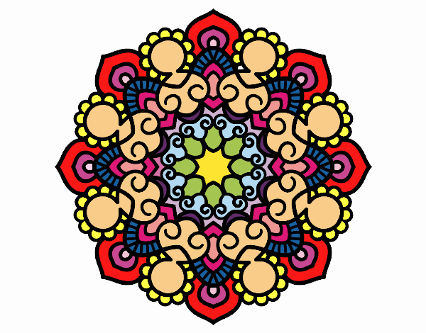 Dibujo Mandala reunión pintado por yamila122