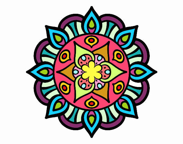 Dibujo Mandala vida vegetal pintado por Camiforero