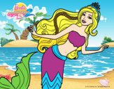 Dibujo Sirena nadando pintado por jenniferca