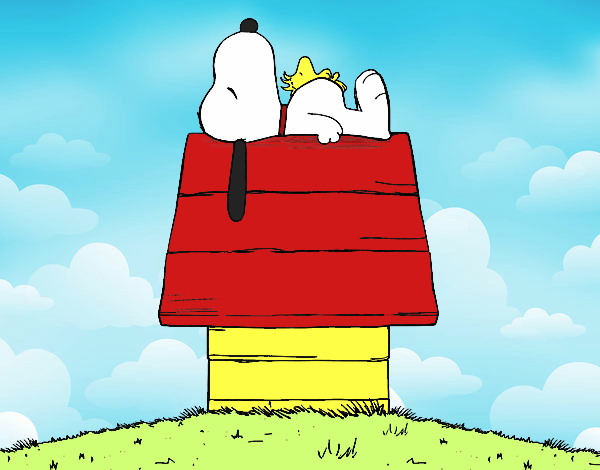 Dibujo Snoopy durmiendo pintado por matimanent