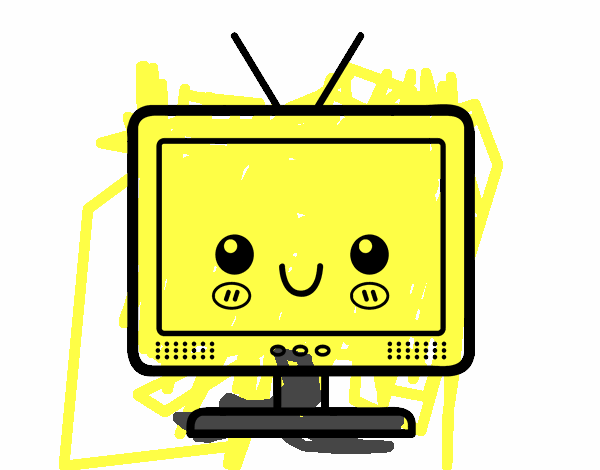 Dibujo Televisión con antena pintado por ALEJA2012