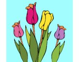 Dibujo Tulipanes pintado por irenevazqu