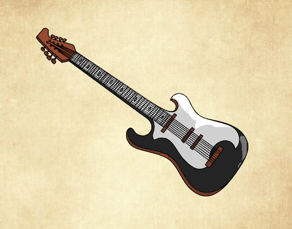 Dibujo Una guitarra eléctrica pintado por annie9000