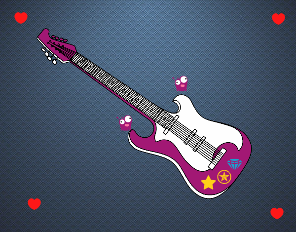 Dibujo Una guitarra eléctrica pintado por brendibu