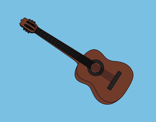 Dibujo Una guitarra española pintado por linda423