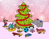 Dibujo Árbol de Navidad y juguetes pintado por guille_roc