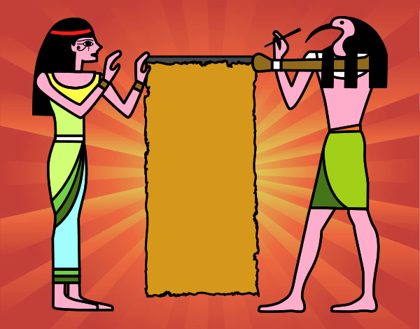 Dibujo Cleopatra y Thot pintado por nathan2014