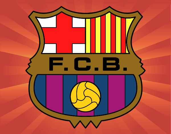 Dibujo Escudo del F.C. Barcelona pintado por simonocho