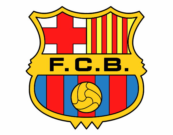 Dibujo Escudo del F.C. Barcelona pintado por Stefanie02