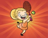 Dibujo Jugadora de tenis pintado por mangli