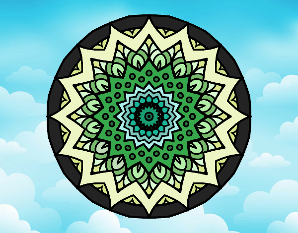 Dibujo Mandala creciente pintado por Camiforero