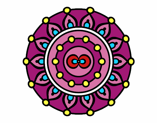 Dibujo Mandala meditación pintado por jimenakawy