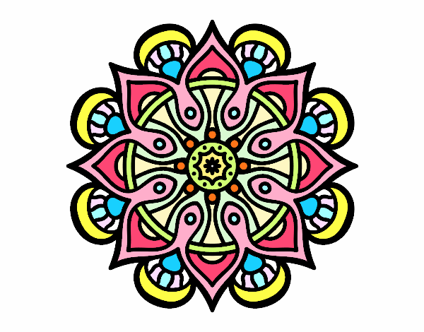 Dibujo Mandala mundo árabe pintado por kaluma