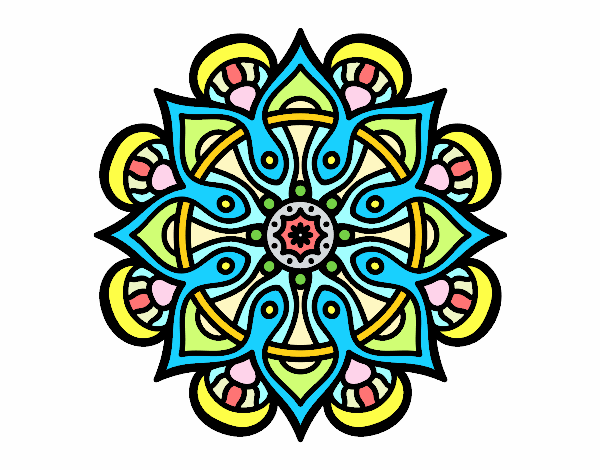 Dibujo Mandala mundo árabe pintado por kaluma