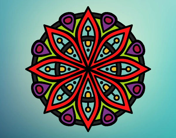 Dibujo Mandala para la concentración pintado por kikinxita 