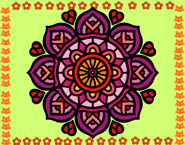 Dibujo Mandala para la concentración mental pintado por BellaDulce