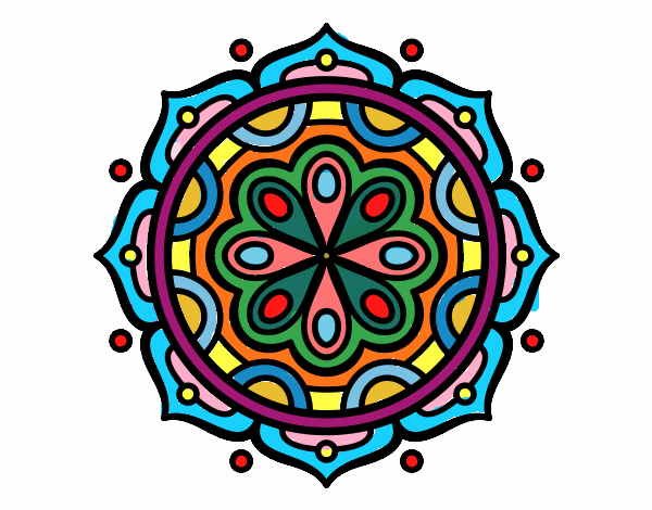 Dibujo Mandala para meditar pintado por SOLMI