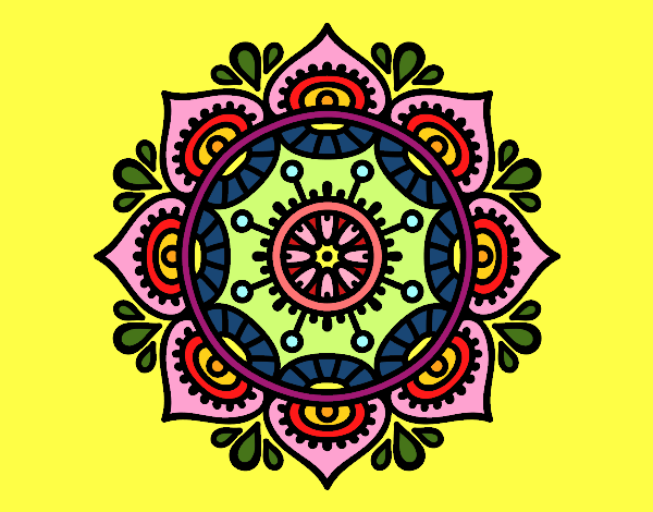 Dibujo Mandala para relajarse pintado por gabrielaaa