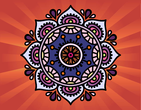 Dibujo Mandala para relajarse pintado por kapra